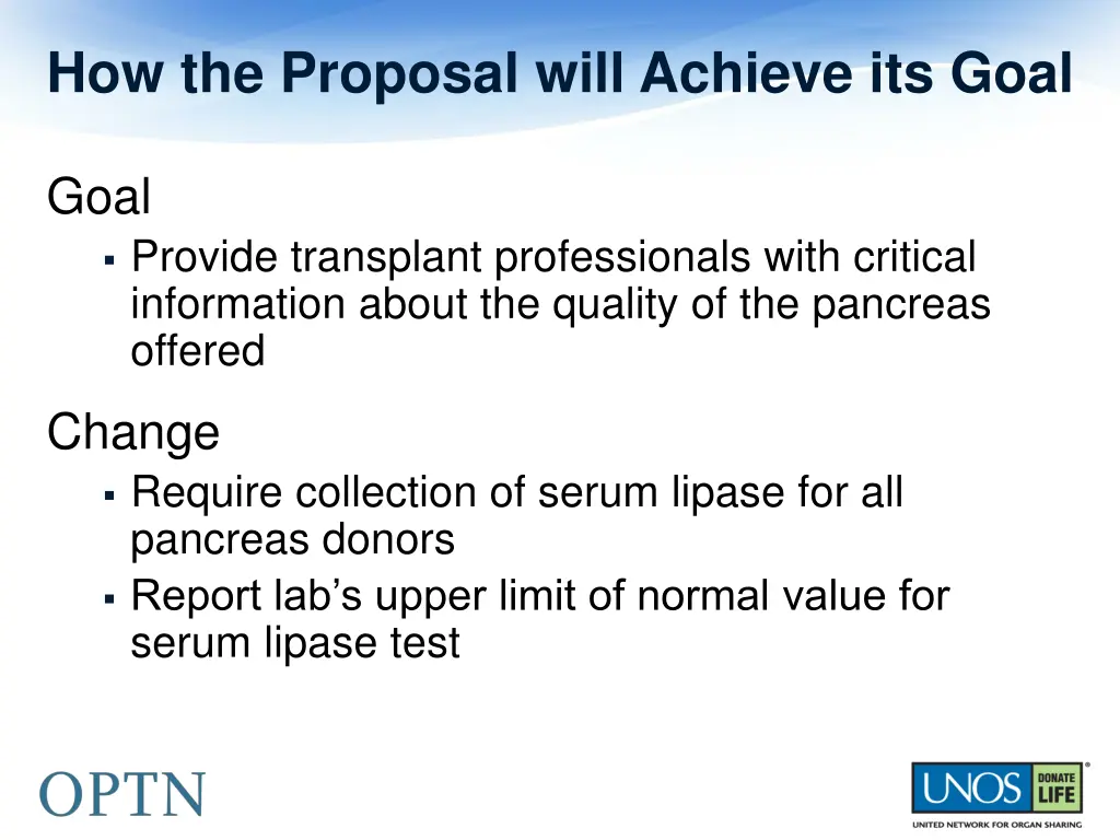 how the proposal will achieve its goal