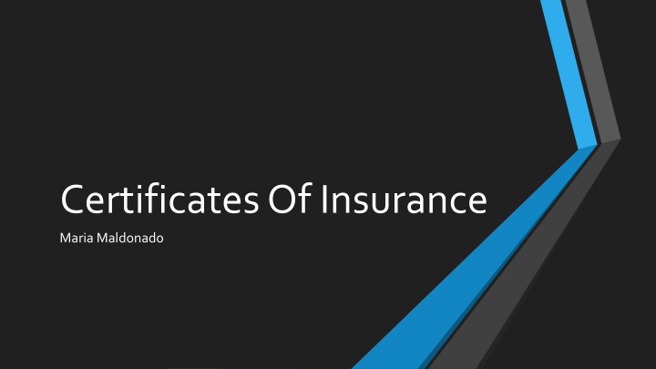 certificates of insurance