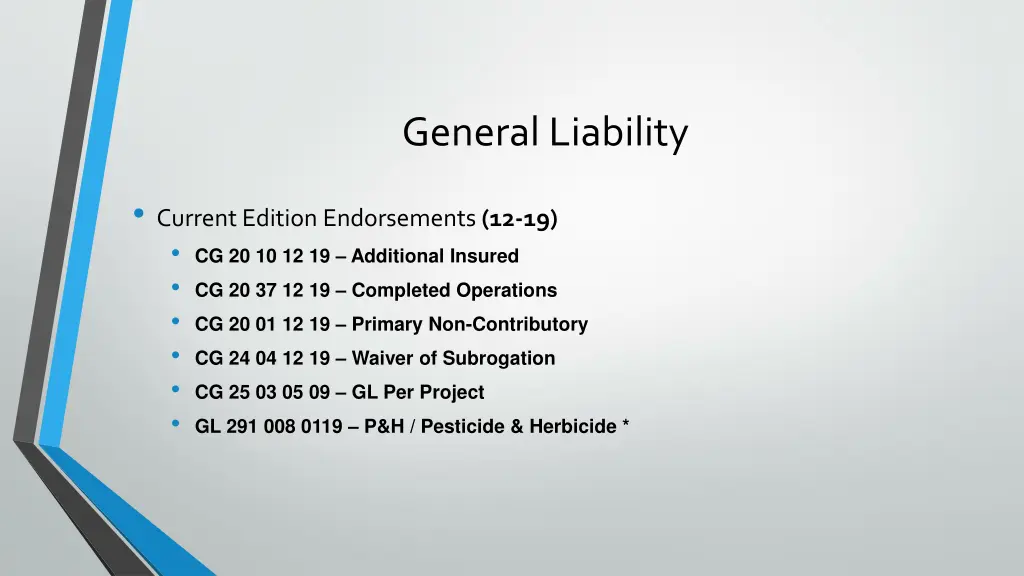 general liability 1