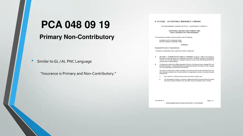 pca 048 09 19 primary non contributory