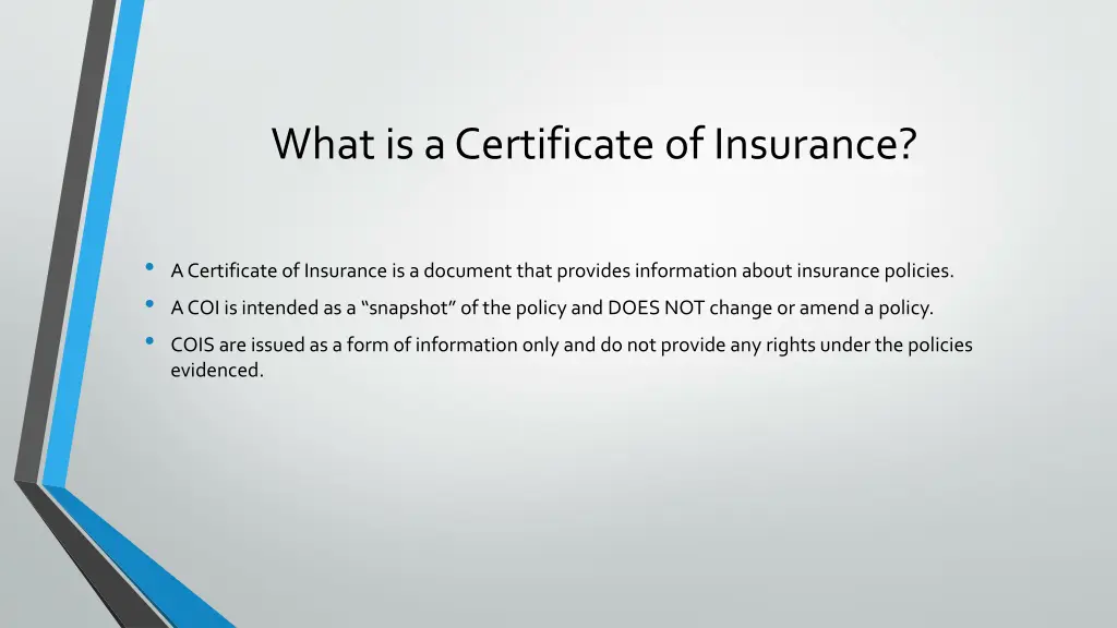 what is a certificate of insurance