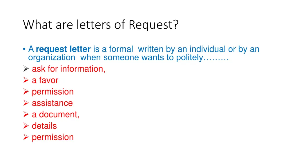 what are letters of request