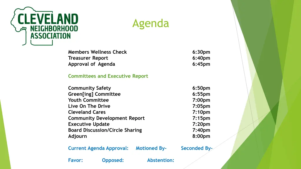 agenda