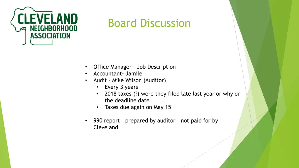 board discussion