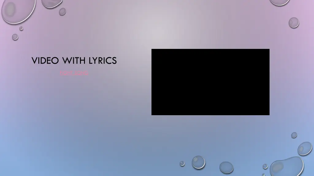video with lyrics