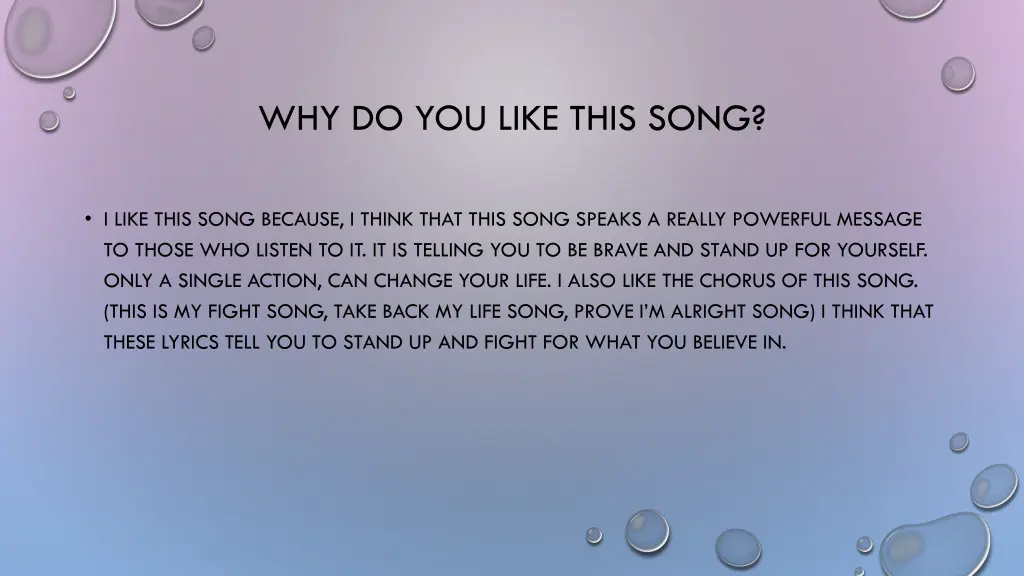 why do you like this song