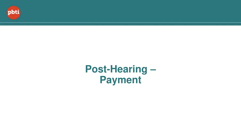 post hearing payment