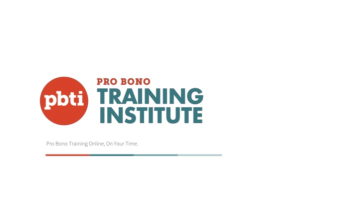 pro bono training online on your time