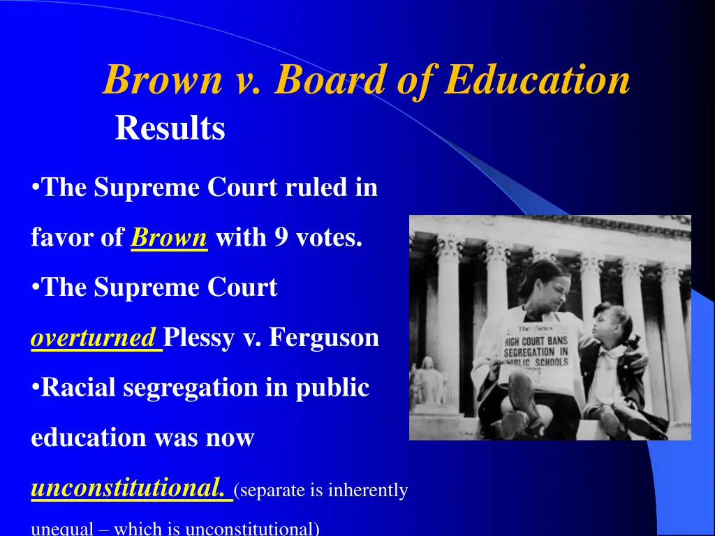 brown v board of education results