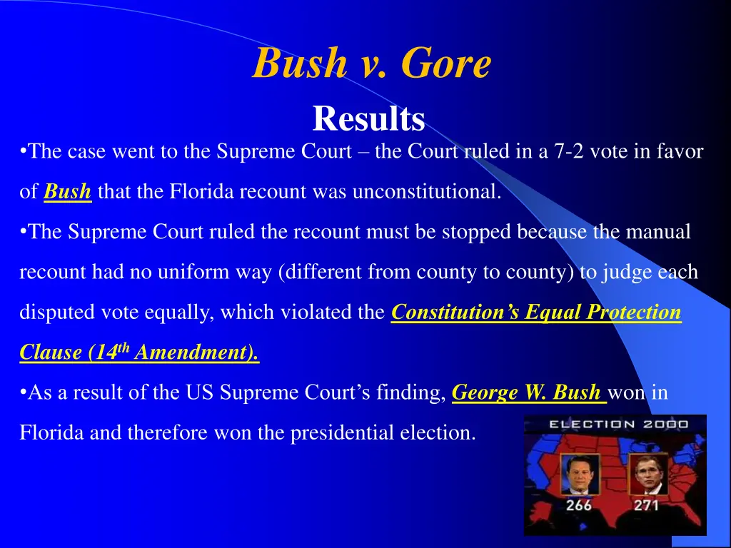 bush v gore results