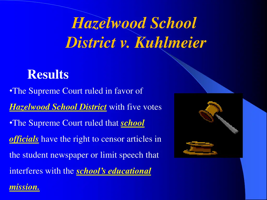 hazelwood school district v kuhlmeier 2