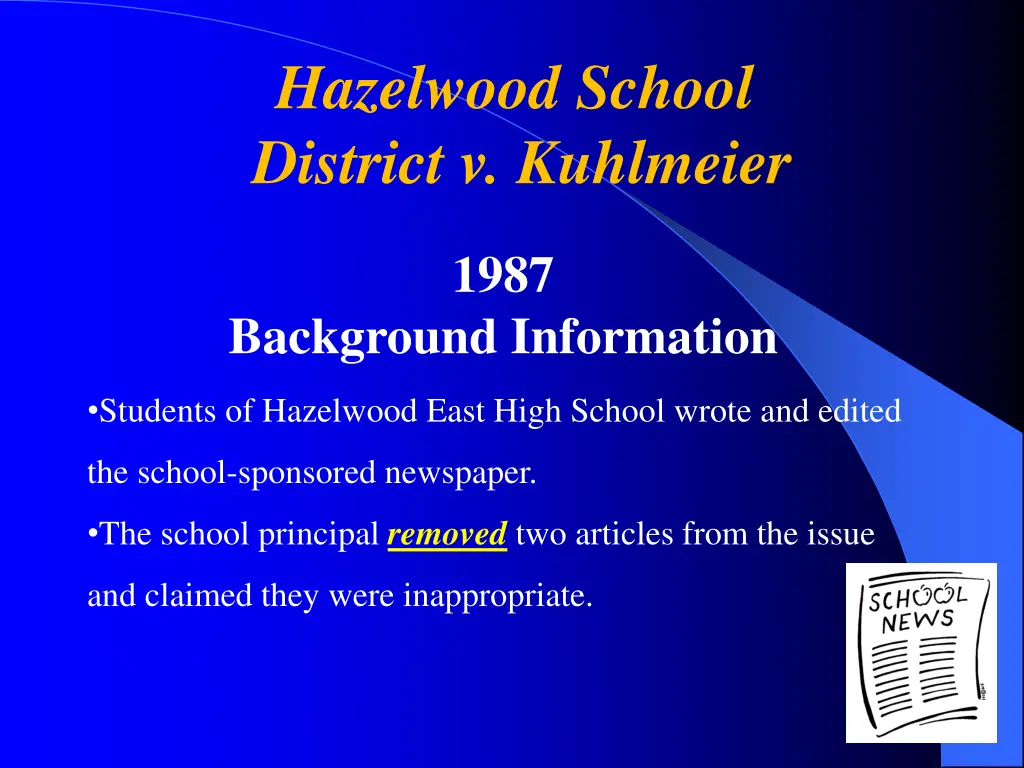 hazelwood school district v kuhlmeier