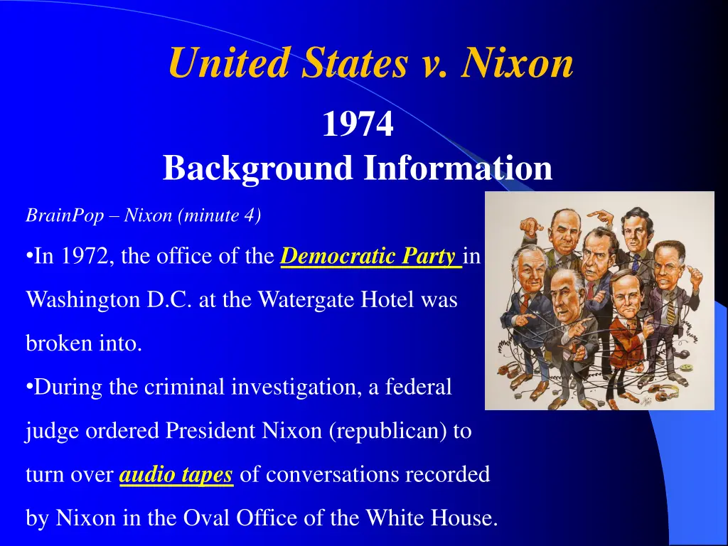 united states v nixon 1974 background information