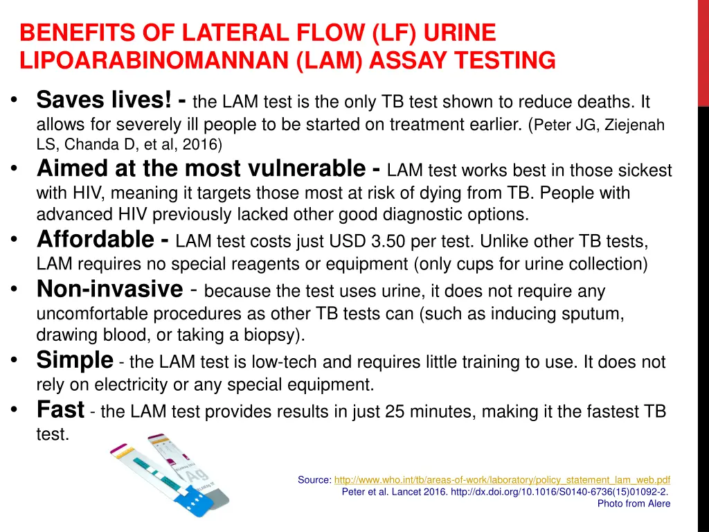 benefits of lateral flow lf urine
