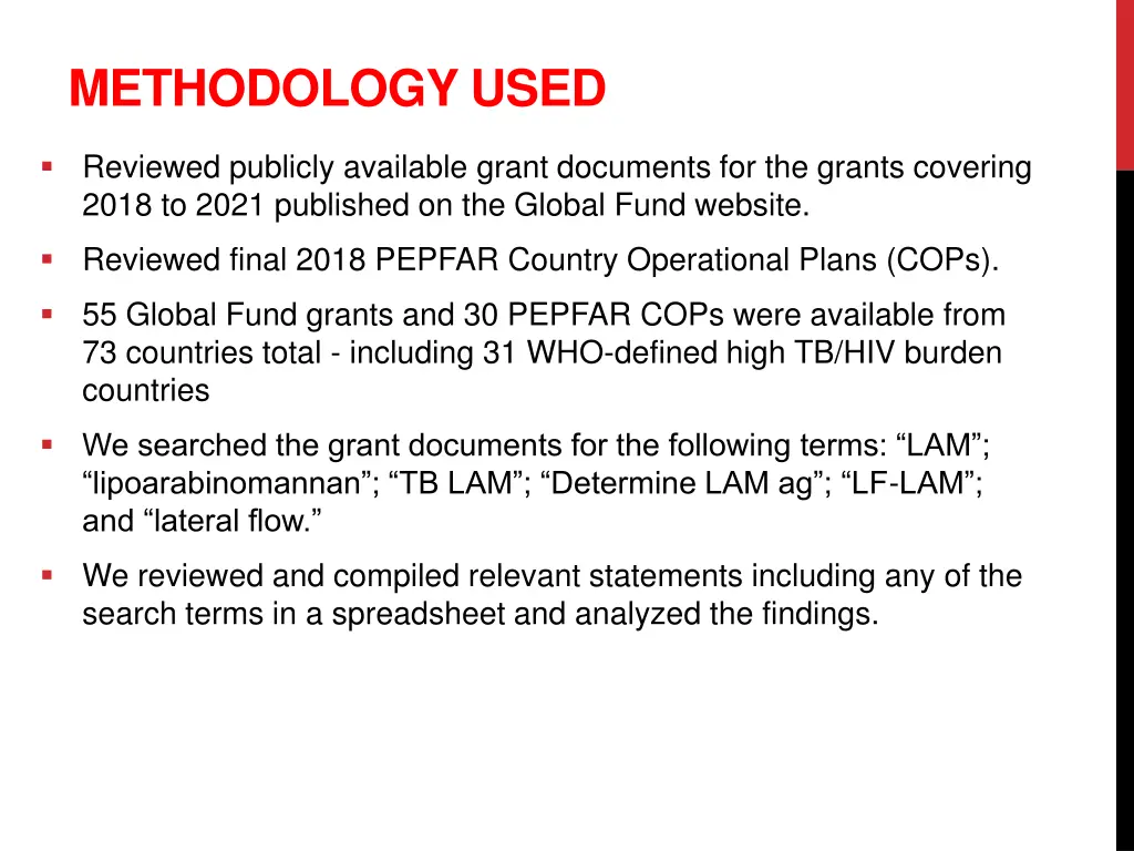 methodology used