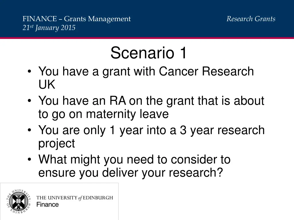 finance grants management 21 st january 2015 7