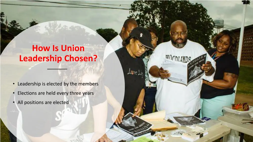 how is union leadership chosen