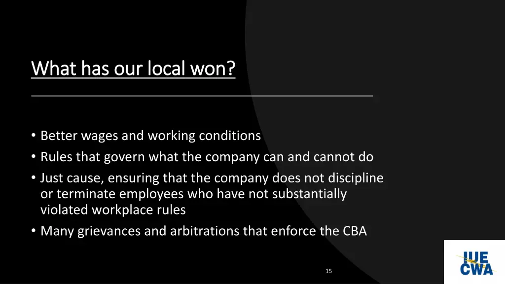 what has our local won what has our local won