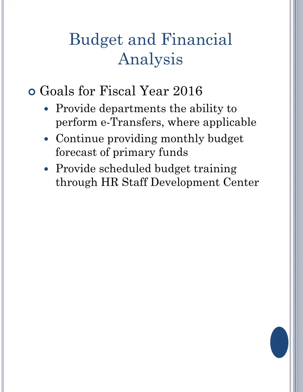 budget and financial analysis 5