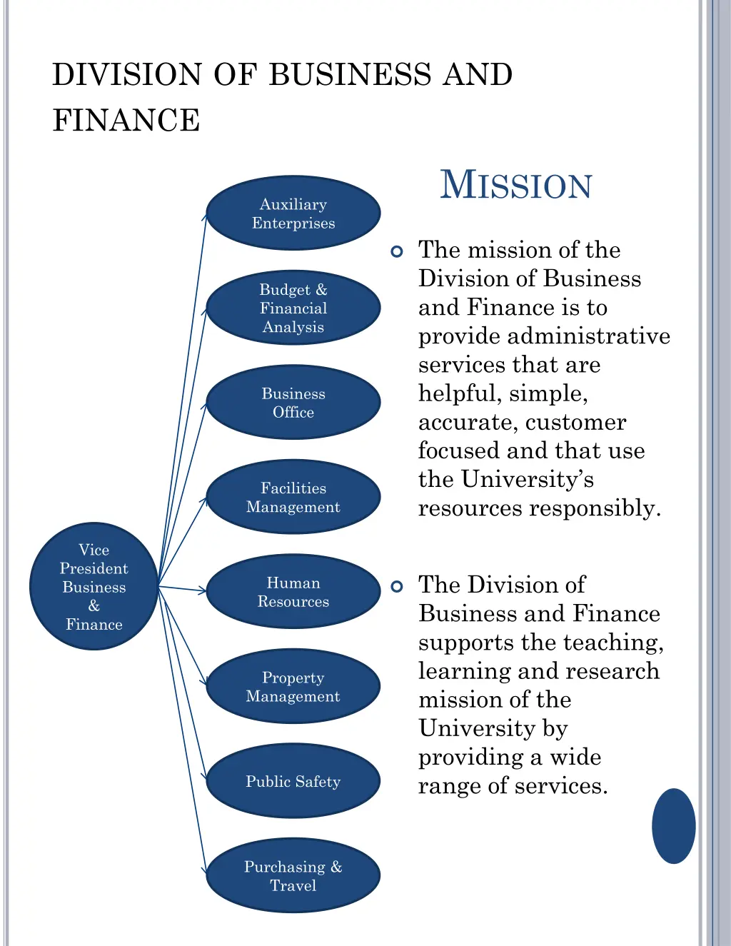 division of business and finance