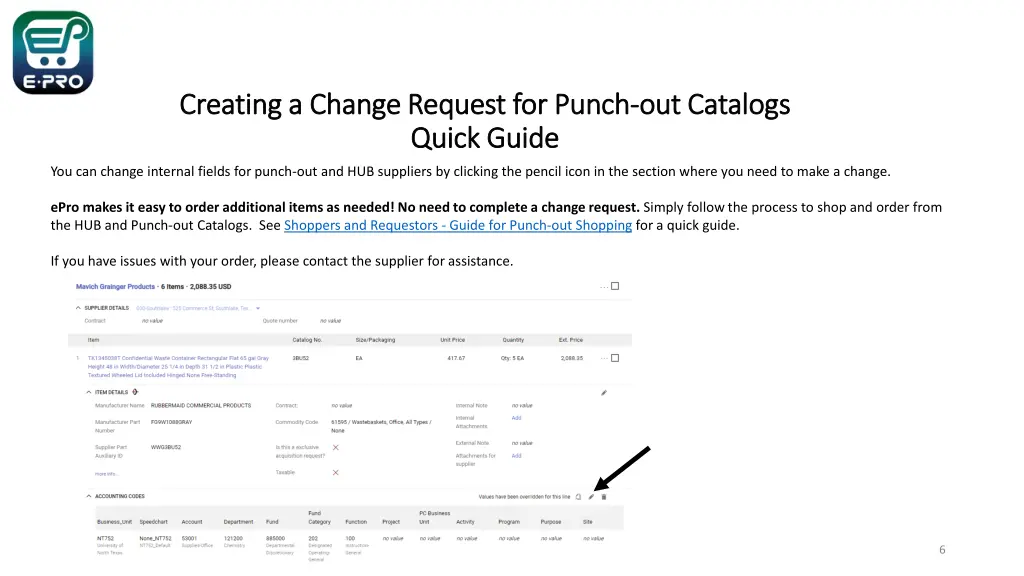 creating a change request for punch creating 4