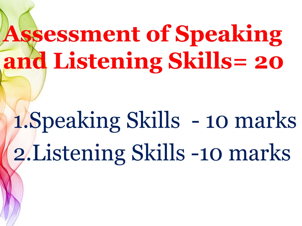 assessment of speaking and listening skills 20