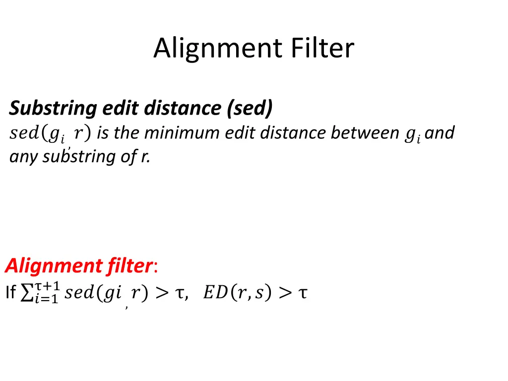 alignment filter 1