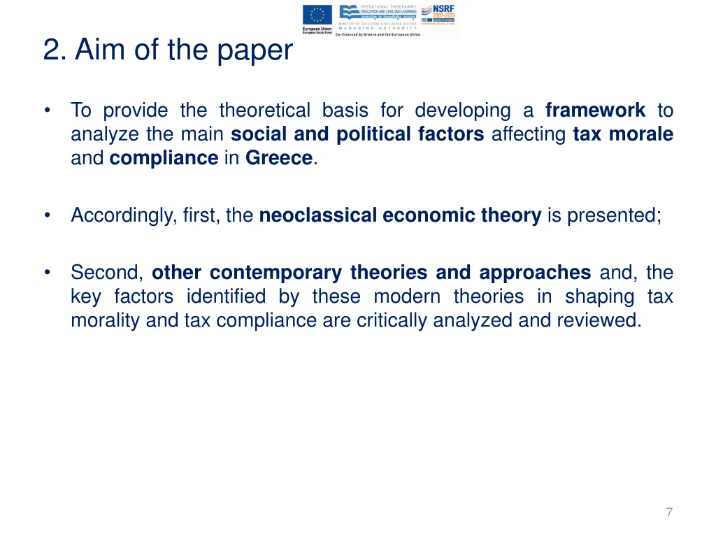 2 aim of the paper