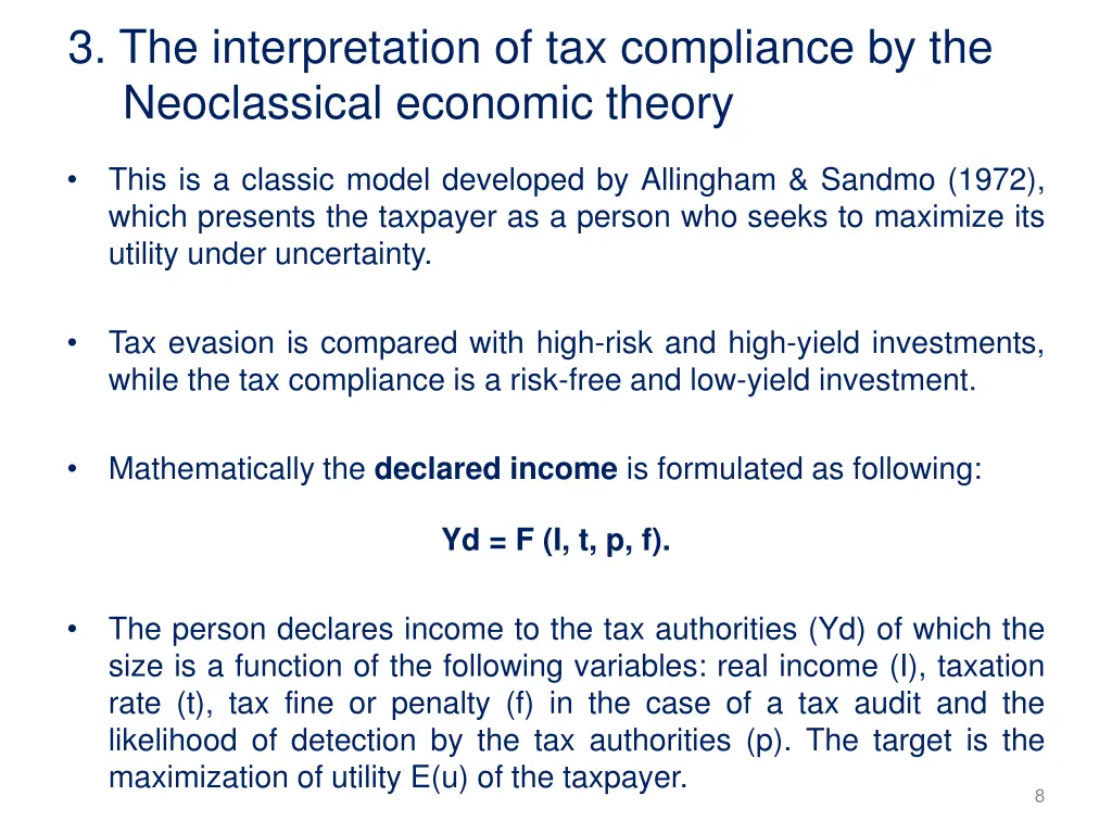 3 the interpretation of tax compliance