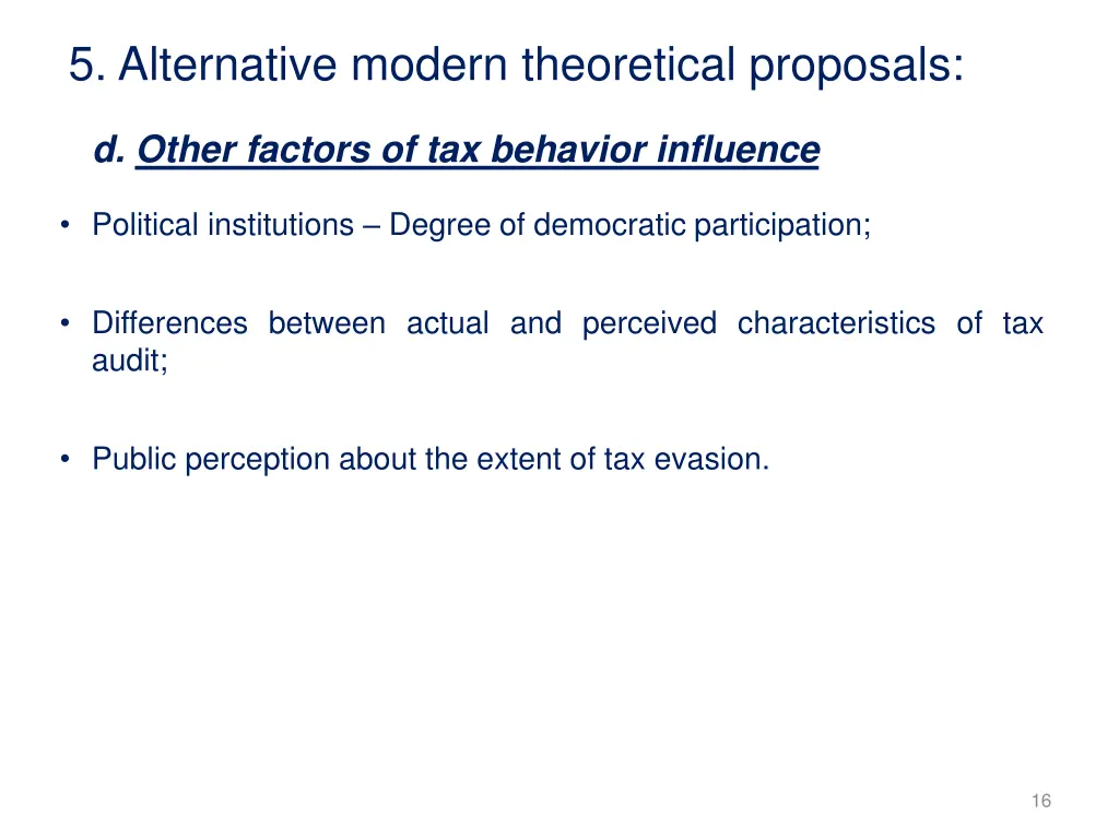 5 alternative modern theoretical proposals 3