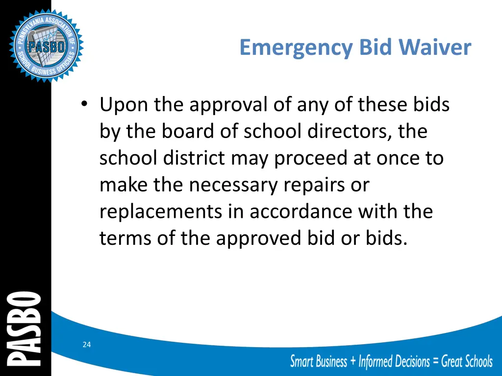 emergency bid waiver