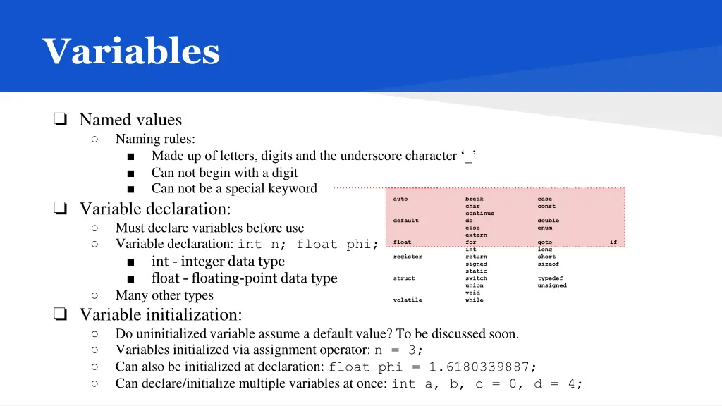 variables