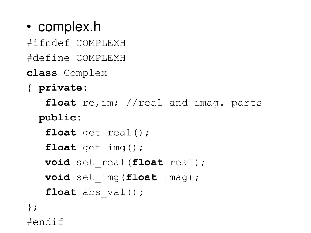 complex h ifndef complexh define complexh class
