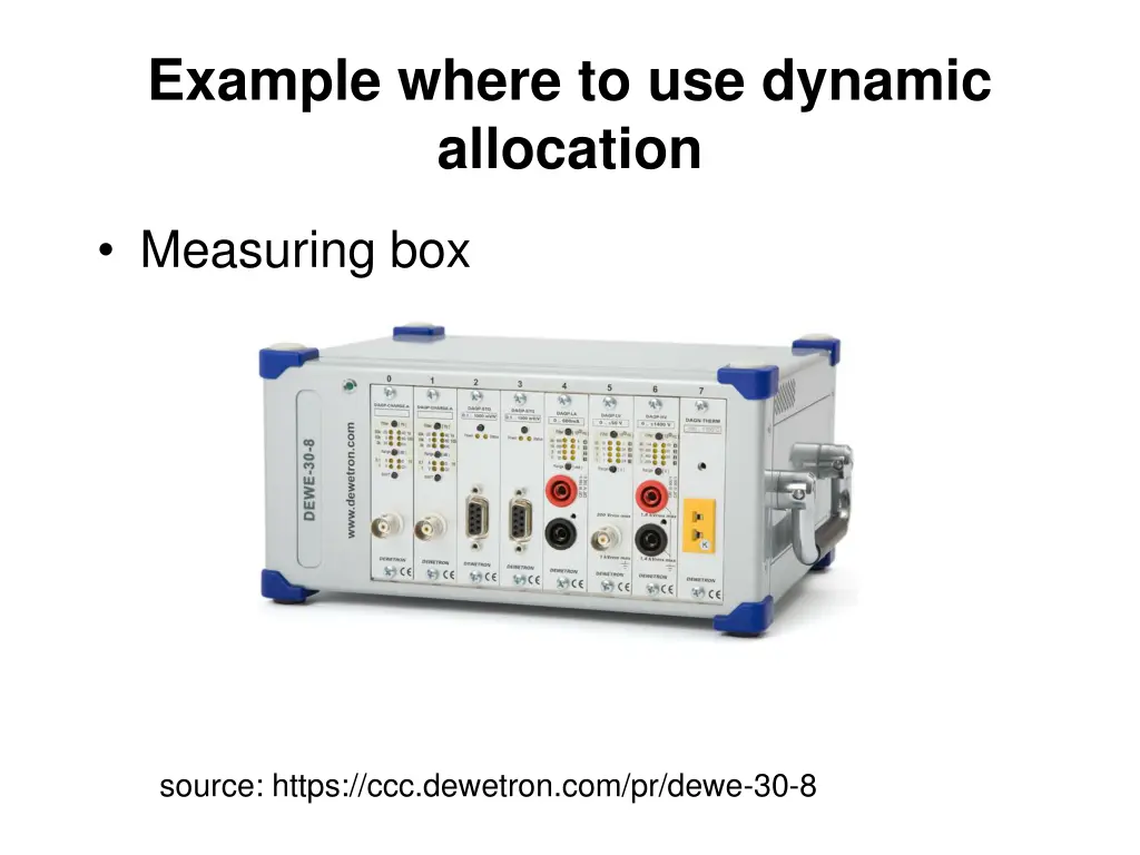 example where to use dynamic allocation 1