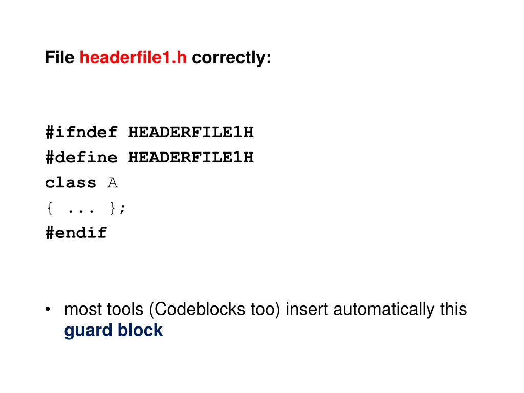 file headerfile1 h correctly