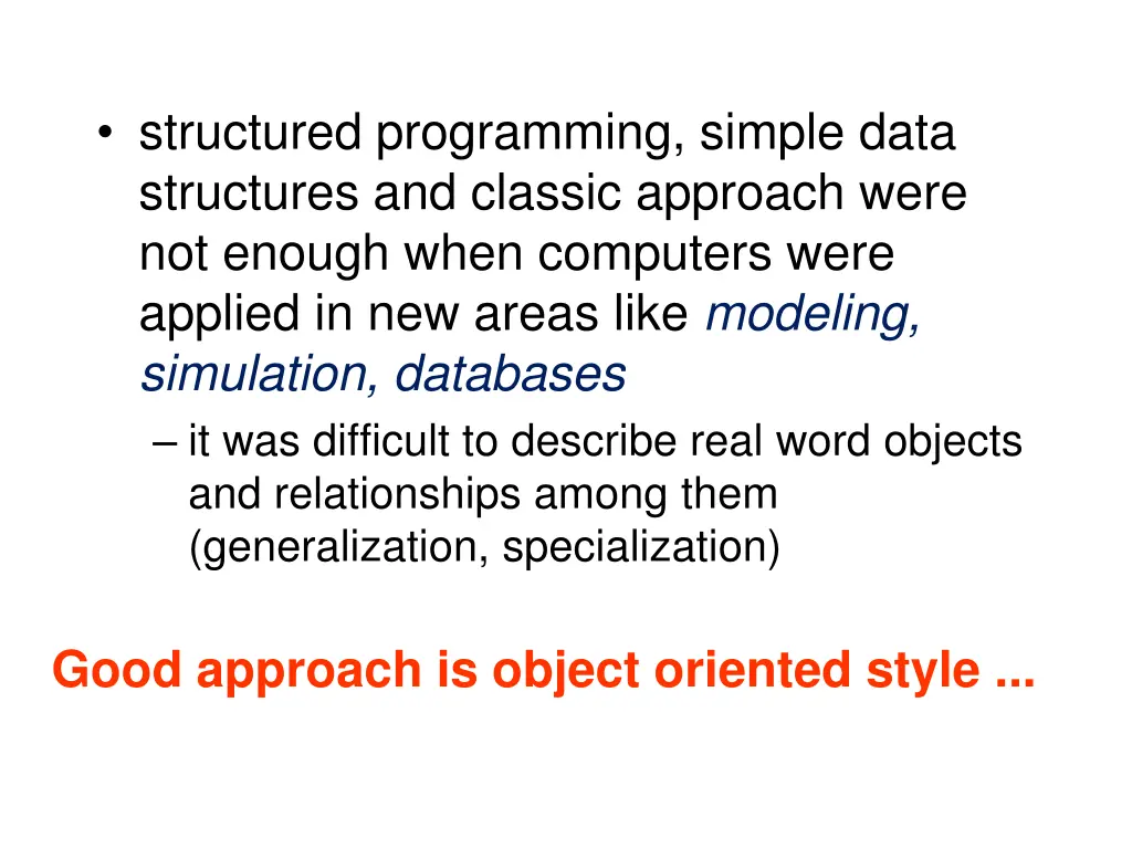 structured programming simple data structures
