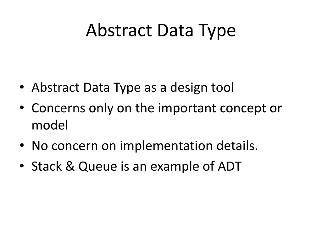abstract data type