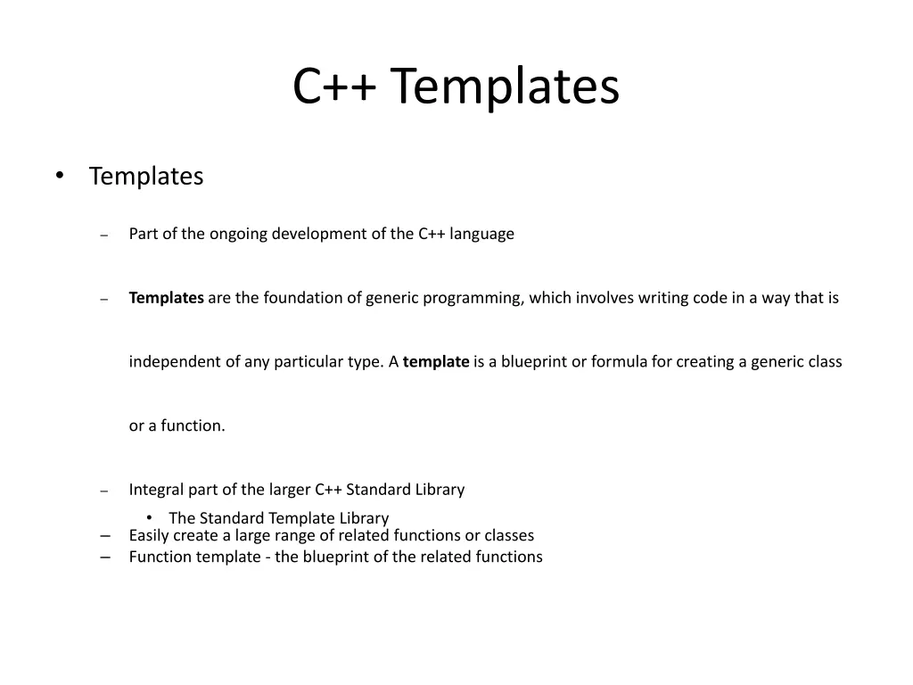 c templates