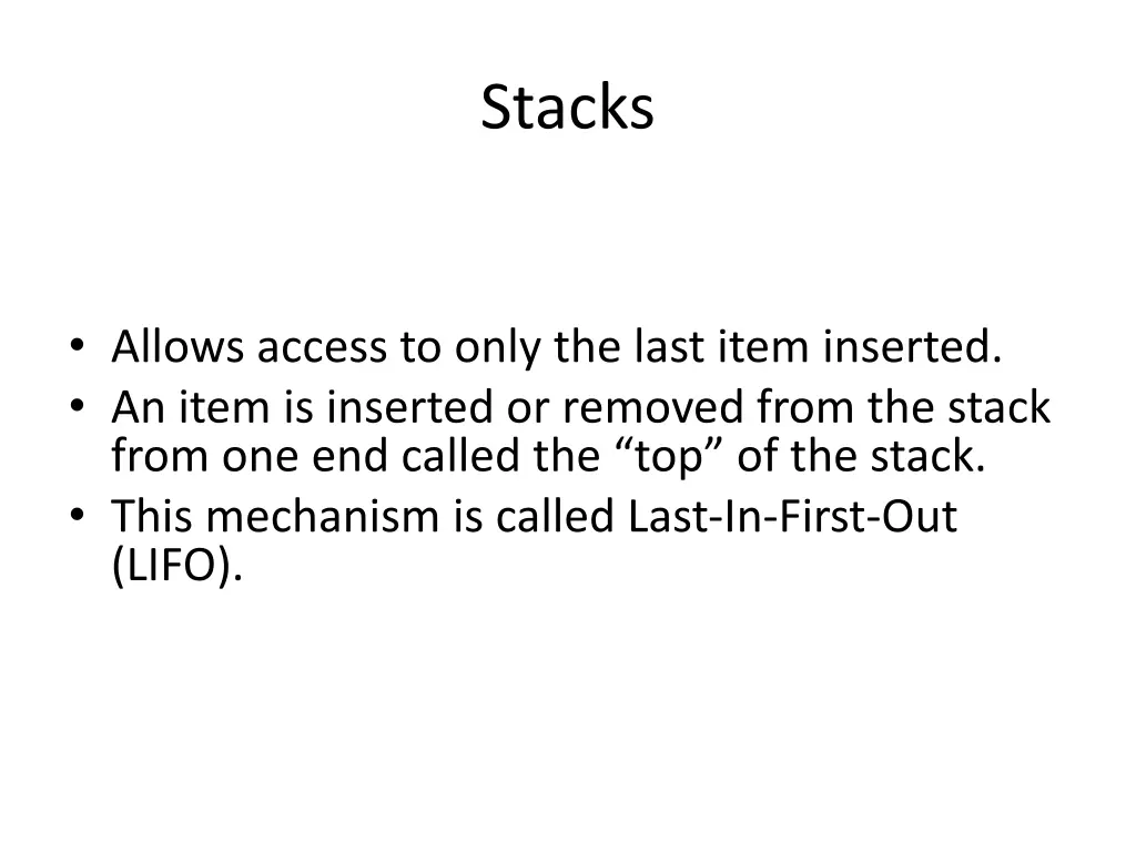 stacks