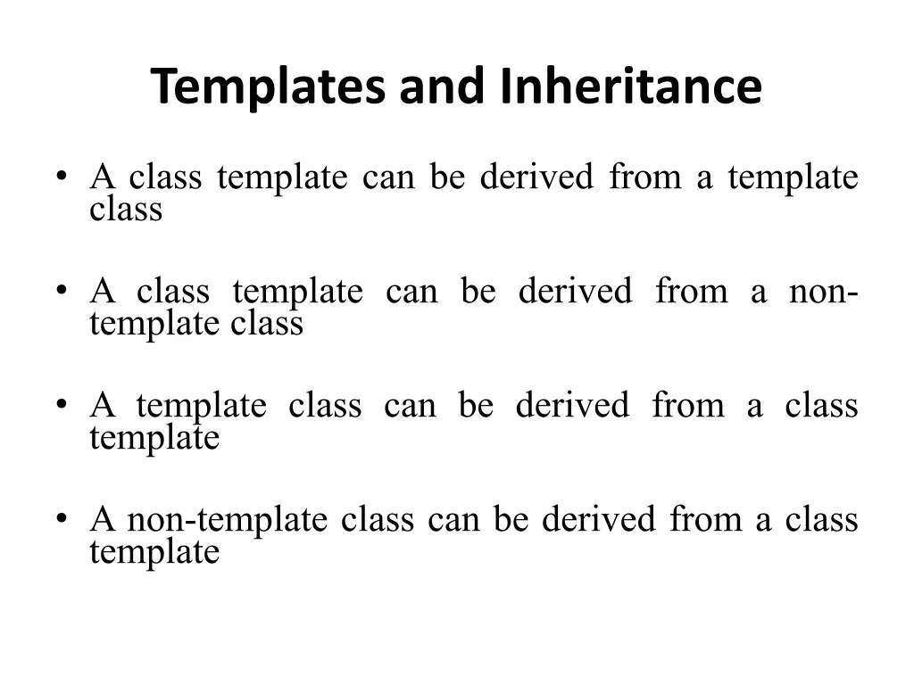 templates and inheritance