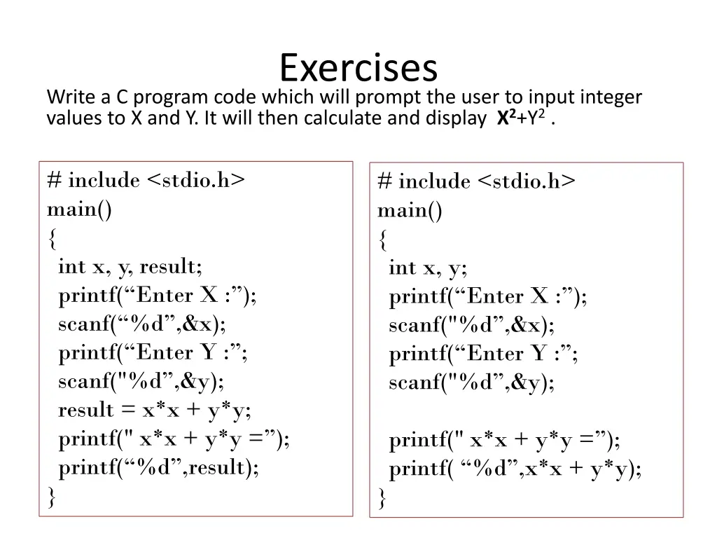 exercises 2