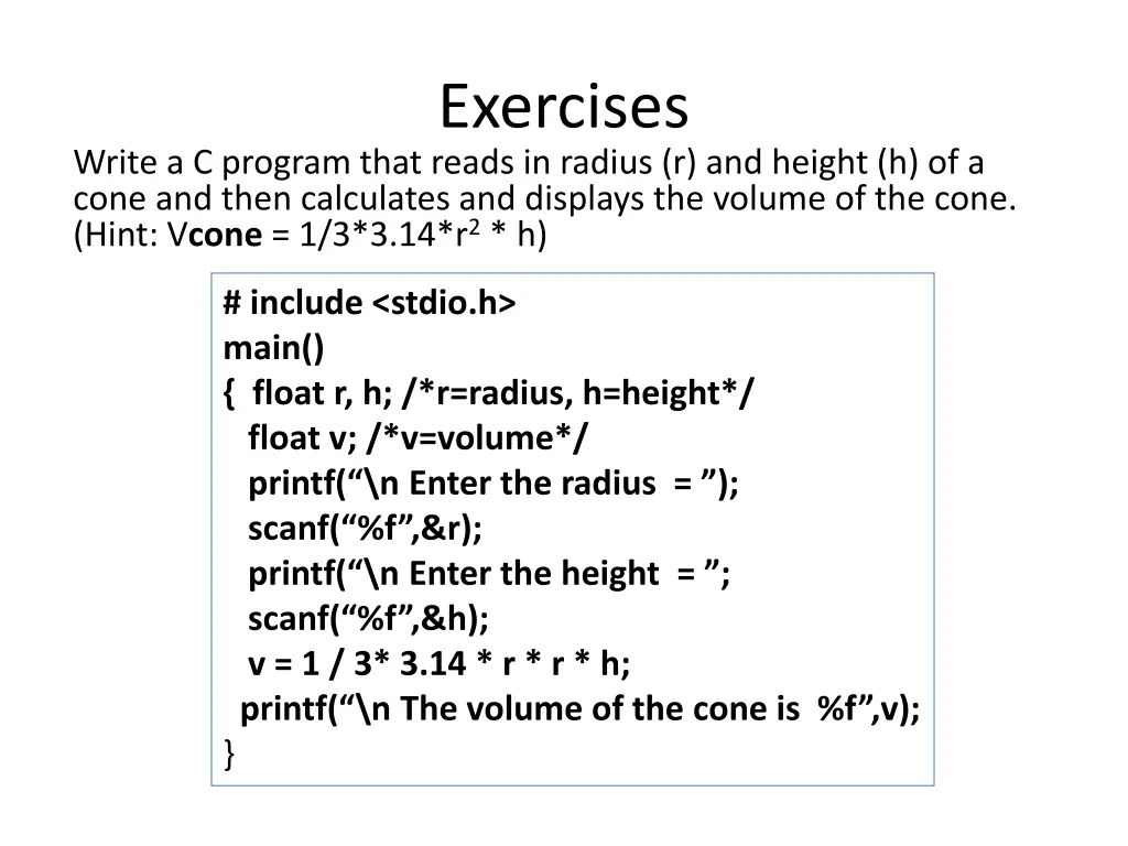 exercises 6