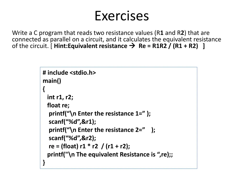 exercises 7