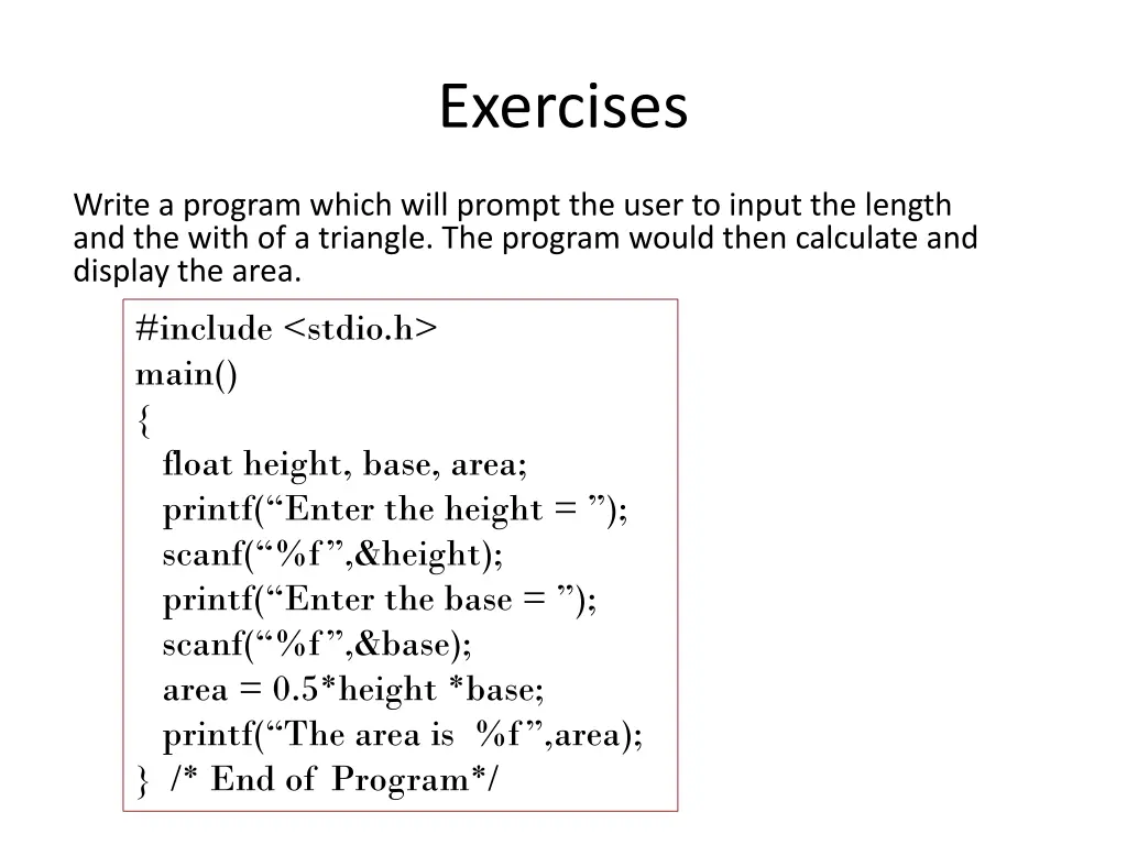 exercises