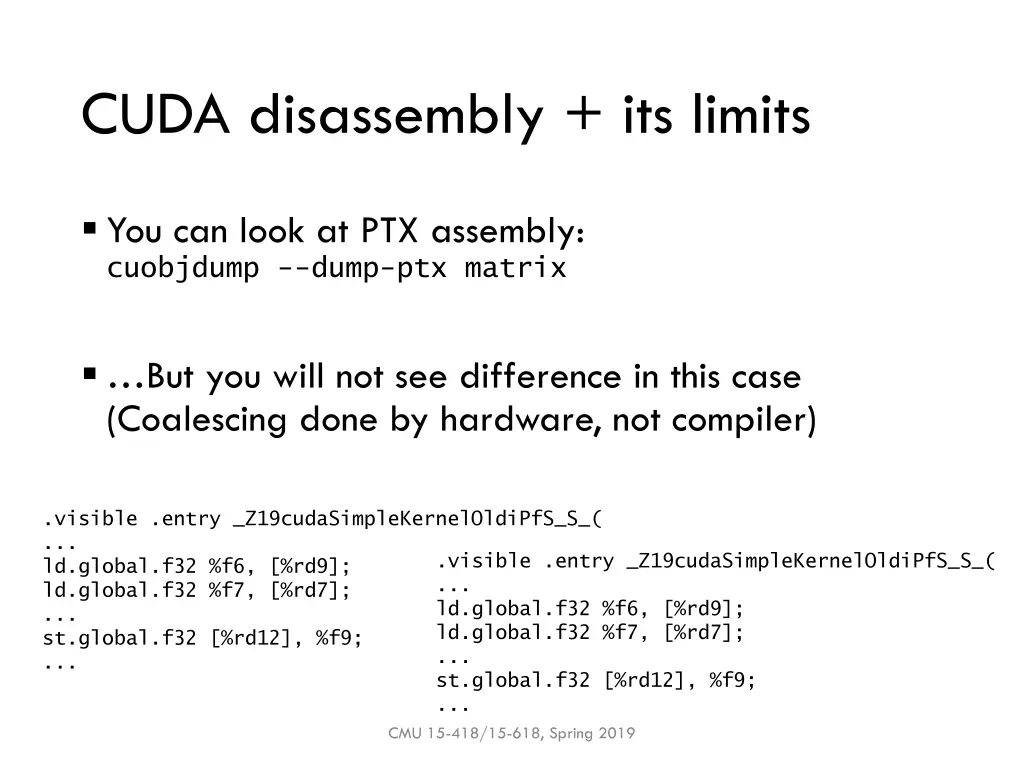 cuda disassembly its limits