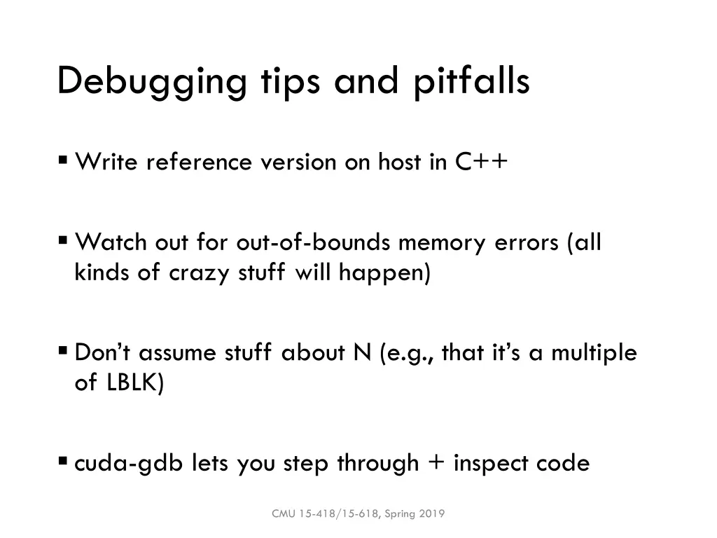 debugging tips and pitfalls 1