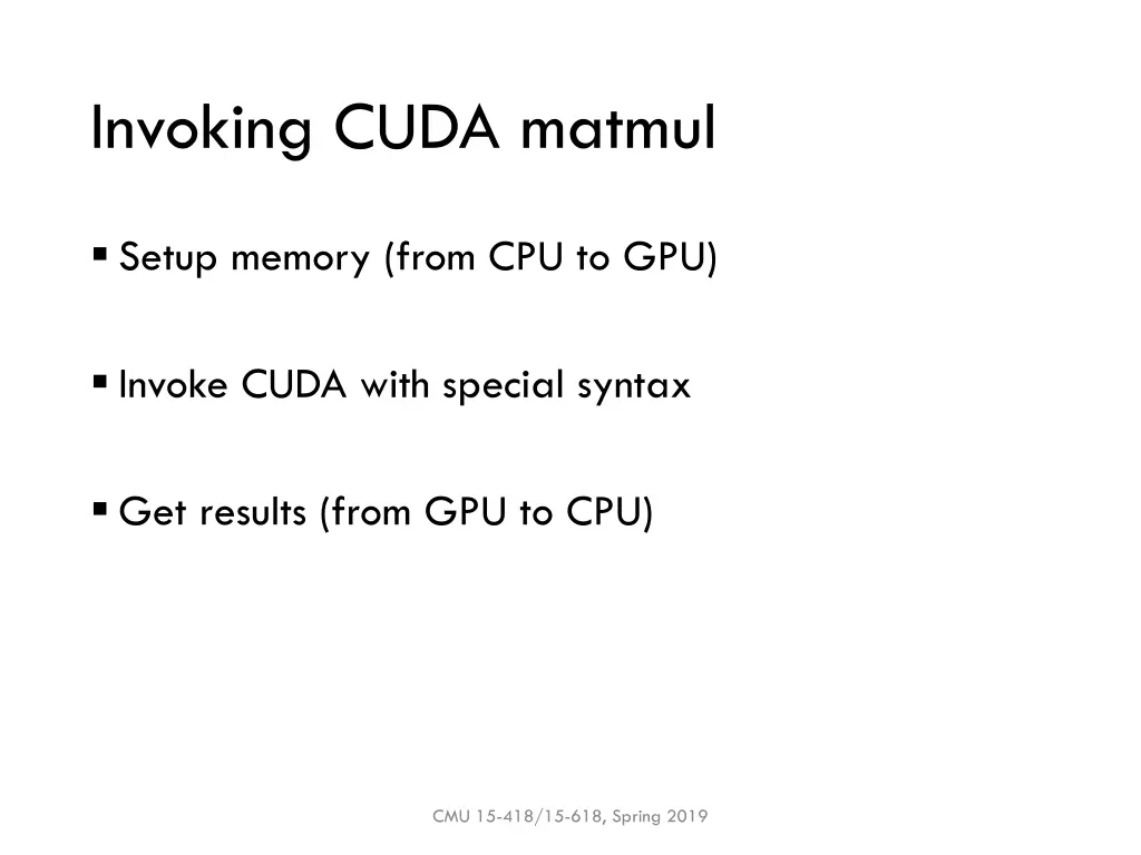 invoking cuda matmul