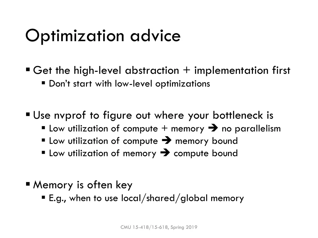 optimization advice