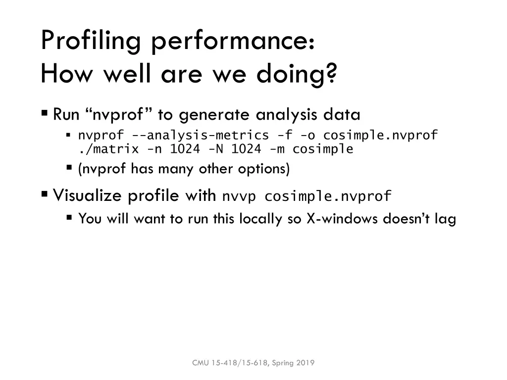 profiling performance how well are we doing