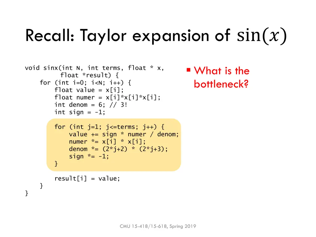 recall taylor expansion of sin 3